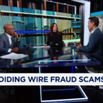 news anchors discussing wire fraud